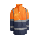 Parka da lavoro imbottito alta visibilità 395 g/m2 Roly Merak color  arancione fluorescente seconda vista