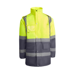 Parka da lavoro imbottito alta visibilità 395 g/m2 Roly Merak color grigio topo seconda vista