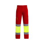 Pantaloni da lavoro lungo multitasche visibilità 235g/m2 Roly Enix color rosso seconda vista