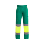 Pantaloni da lavoro lungo multitasche visibilità 235g/m2 Roly Enix color verde seconda vista