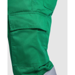 Pantaloni da lavoro lungo multitasche visibilità 235g/m2 Roly Enix color verde vista dettaglio 1