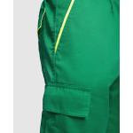 Pantaloni da lavoro lungo multitasche visibilità 235g/m2 Roly Enix color verde vista dettaglio 2