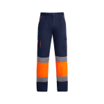 Pantaloni da lavoro lungo multitasche visibilità 235g/m2 Roly Enix color  arancione fluorescente seconda vista