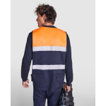Gilet da lavoro ad alta visibilità multitasche 200g/m2 Roly Beta color  arancione fluorescente seconda vista d'uso