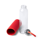 Borraccia in vetro con custodia in neoprene e laccetto 500ml color rosso vista dettaglio 3