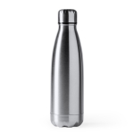 Borraccia in acciaio inox con tappo antigoccia da 700ml color argento prima vista d'uso