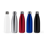 Borraccia in acciaio inox con tappo antigoccia da 700ml color argento vista dettaglio 1
