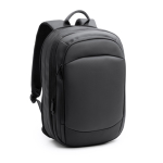 Zaino antitaccheggio in pelle sintetica per laptop da 14” color nero prima vista d'uso
