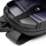Zaino antitaccheggio in pelle sintetica per laptop da 14” color nero vista dettaglio 1