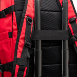 Zaino da viaggio in poliestere riciclato resistente all'acqua PC 16” color rosso vista dettaglio 2