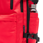 Zaino da viaggio in poliestere riciclato resistente all'acqua PC 16” color rosso vista dettaglio 5