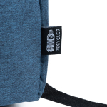 Zaino in poliestere riciclato 600D con tasca principale per laptop color blu reale vista dettaglio 3