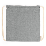 Zainetto a sacca ecologico in finitura mélange 120 g/m2 color nero seconda vista