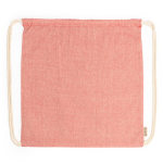 Zainetto a sacca ecologico in finitura mélange 120 g/m2 color rosso seconda vista