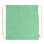 Zainetto a sacca ecologico in finitura mélange 120 g/m2 color verde pastello seconda vista