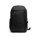 Zaino in nylon con porta USB e spallacci e schienale imbottiti 17” color nero seconda vista