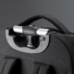 Trolley che si trasforma in zaino in poliestere 300D per PC da 17” color nero vista dettaglio 1