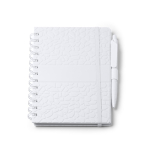 Block notes a righe fatto con estratti di pietra copertina rigida A5 color bianco seconda vista
