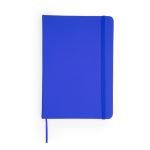 Blocco note con copertina rigida in semilpelle A5 pagine lisce color blu reale seconda vista