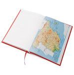 Agenda in pelle sintetica imbottita con vista giornaliera e formato A5 color rosso vista dettaglio 2