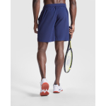 Pantaloncini sportivi per uomo elastico 100g/m2 Roly Direct Murray color blu mare quarta vista d'uso