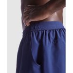 Pantaloncini sportivi per uomo elastico 100g/m2 Roly Direct Murray color blu mare vista dettaglio 2