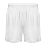 Pantaloncini sport senza fondera interna 140g/m2 Roly Direct Player color bianco seconda vista