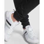 Pantalone lungo da donna a taglio dritto in felpa 280g/m² Roly Direct Adelpho color nero vista dettaglio 3