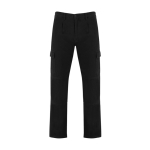 Pantaloni da lavoro in cotone con vita elastica 240g/m2 Roly Safety color nero seconda vista