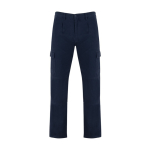 Pantaloni da lavoro in cotone con vita elastica 240g/m2 Roly Safety color blu mare seconda vista