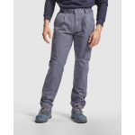 Pantaloni da lavoro in cotone con vita elastica 240g/m2 Roly Safety color grigio topo prima vista d'uso