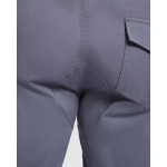 Pantaloni da lavoro in cotone con vita elastica 240g/m2 Roly Safety color grigio topo vista dettaglio 3
