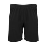Pantaloncini sportivi in poliestere 140 g/m2 Roly Direct Dortmund color nero seconda vista