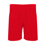 Pantaloncini sportivi in poliestere 140 g/m2 Roly Direct Dortmund color rosso seconda vista