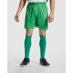 Pantaloncini sportivi in poliestere 140 g/m2 Roly Direct Dortmund color verde prima vista d'uso