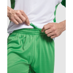 Pantaloncini sportivi in poliestere 140 g/m2 Roly Direct Dortmund color verde vista dettaglio 2