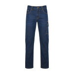 Pantaloni lavoro in denim di cotone e poliestere 370g/m2 Roly Raptor 36 color blu alice seconda vista