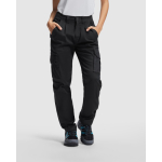 Pantaloni lavoro lunghi donna con elastan 250g/m2 Roly Daily Stretch color nero prima vista d'uso