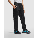 Pantaloni lavoro lunghi donna con elastan 250g/m2 Roly Daily Stretch color nero terza vista d'uso