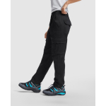 Pantaloni lavoro lunghi donna con elastan 250g/m2 Roly Daily Stretch color nero quinta vista d'uso
