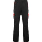 Pantalone lungo unisex multitasche a contrasto 250 g/m2 Roly Trooper color rosso seconda vista