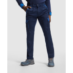 Pantalone lungo unisex multitasche a contrasto 250 g/m2 Roly Trooper color blu reale prima vista d'uso