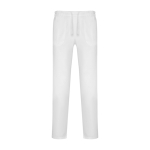 Pantaloni sanitari lunghi unisex a taglio dritto 195g/m2 Roly Care color bianco seconda vista