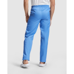 Pantaloni sanitari lunghi unisex a taglio dritto 195g/m2 Roly Care color blu bondi quarta vista d'uso
