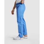 Pantaloni sanitari lunghi unisex a taglio dritto 195g/m2 Roly Care color blu bondi quinta vista d'uso