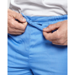 Pantaloni sanitari lunghi unisex a taglio dritto 195g/m2 Roly Care color blu bondi vista dettaglio 1