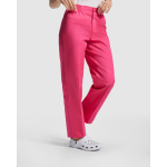 Pantaloni sanitari unisex a taglio dritto 160g/m2 Roly Vademecum color rosa terza vista d'uso