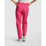 Pantaloni sanitari unisex a taglio dritto 160g/m2 Roly Vademecum color rosa quarta vista d'uso