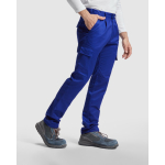 Pantaloni da lavoro in poliestere e cotone 240 g/m2 Roly Daily color blu petrolio terza vista d'uso