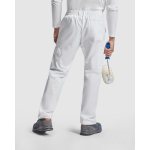 Pantaloni a taglio dritto poliestere e cotone 210g/m2 Roly Pintor color bianco quarta vista d'uso
